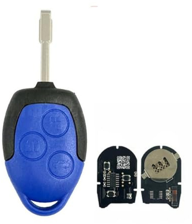 MSKEYZ For Blue Black 433mhz 3 Buttons For Transit Key Fob Remote Fob for Ford Transit MK7 2006 - 2014 VAN Blue Key with 63chip