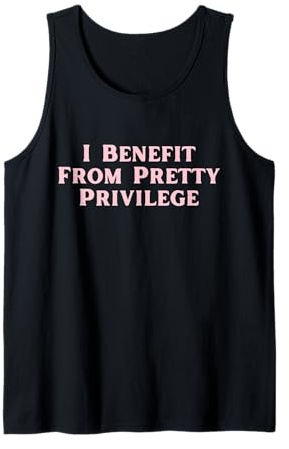 Ich profitiere von Pretty Privilege Funny Y2K Tank Top