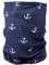 Halstuch Schlauchschal Damen Multifunktionstuch Schutz Herren Maritim-Look mit Anker Outdoor Atmungsaktiv Wetterfest Sport Rundschal Motorrad Tuch Loop (Anker dunkelblau rot)
