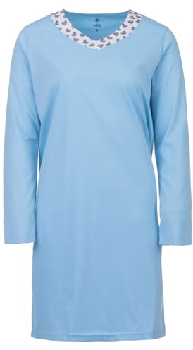 Zeitlos Nachthemd Damen Borte Herz Langarm Schlafshirt