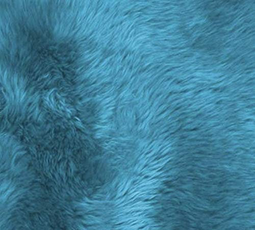 HEITMANN Sitzkissen quadratisch eckig echtes Lammfell 44 x 44 cm (Petrol)