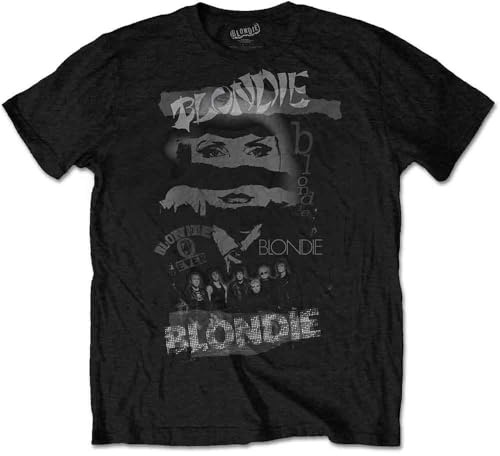 Blondie T Shirt Mash Up Band Logo Debbie Harry Official Mens Black