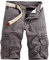 KEERADS Basic Vintage Herren Cargo Shorts mit 8 Taschen aus 100% Baumwolle|Kurze Hose Regular Fit Bermuda Cargoshorts Herrenshorts Short Men Pants Cargohose kurz für Männer