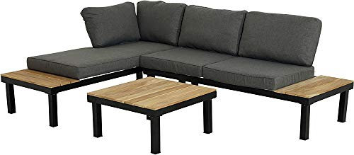 Ploß Ecklounge Xanten Aluminium Akazie Gartenmöbel Outdoor Sitzecke