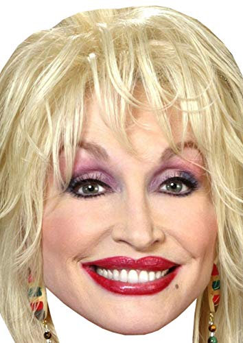 FoxyPrinting Dolly Parton Lipstick Celebrity Music Star Celebrity Cardboard Party Face Mask Fancy Dress