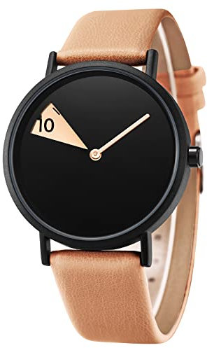 SHENGKE Minimalist Women Watch Montre Bracelet Ultra-Mince en Cuir de Mode Quartz Ladies étanche