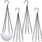 4 Pezzi Metallo Catena Sospesa, Catene per Fioriera Sospesa, Catene da Appendere con Ganci e Fermaglio, Appesa Pianta Catena, Cesto Hanging Flower Catena a Cesto Appesa per Billboard Ornamenti (Nero)