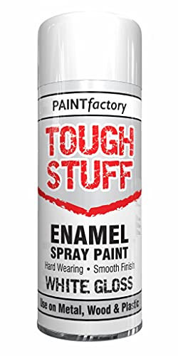 Swiss Signature Enamel White Gloss Hard Wearing Smooth Finish Spray Paint for Metal Wood Plastic 400ml 3 Pack
