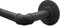 Qlfyuu Curtain Poles Industrial Curtain Rail, Curtain rod for Windows Black Rust-Resistant, Extendable Shower Curtain Poles Metal for Indoor and Outdoor (Black, S(70-110CM))