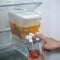 3.5L Haushalt Wasserspender, Plastik Getränkespender mit Doppel Zapfhahn Kühlung Limonadenspender Doppeltank Drink Dispenser BPA-frei Saftspender für Kühlschrank Kalte Getränke Milch, Limonade