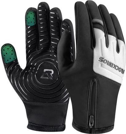 ROCKBROS Fahrradhandschuhe Herren Damen Touchscreen Winterhandschuhe Warme Sport Outdoor Winddichte rutschfeste Laufhandschuhe für Fahrrad Skifahren Wandern Laufen MTB Handschuhe
