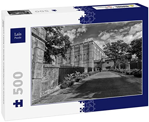 Lais Puzzle Norwich Castle in Norfolk, Great Britain in black and white 500 pieces