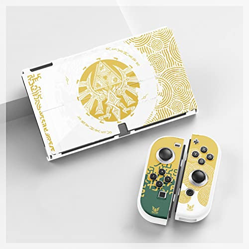 ENFILY Custodia protettiva antiurto per le lacrime del regno compatibile con Nintendo Switch OLED, guscio durevole e resistente ai graffi per Joycon, set protettivo in silicone