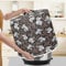 Poceacles Elephant Leaf Print Pressure Dust Cover 3 Qt Instant Cooker, Small Kitchen Appliance Covers Washable Pressure Cooker Cover with Pocket, S