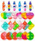 YSTrillion Pop Push It Fidget Toy,24 Stück Mini Silikon Schlüsselanhänger Toys,Anti Stress Sensorik Pop Figetttoys Spielzeug mit Schlüsselanhänger für Kinder Erwachsene