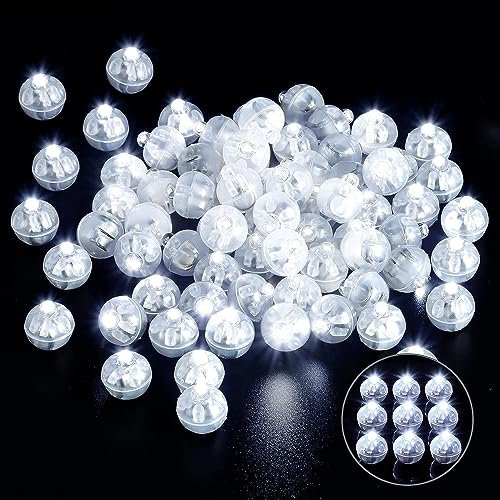 YeahBoom 120 Stück LED Ballons Lichter,Mini Bunt Led Ballonlichter,Runde LED Ballons Lichter,Runde Party Licht,Flash Buntes Licht,für Geburtstag Hochzeit Halloween Weihnachten Dekoration