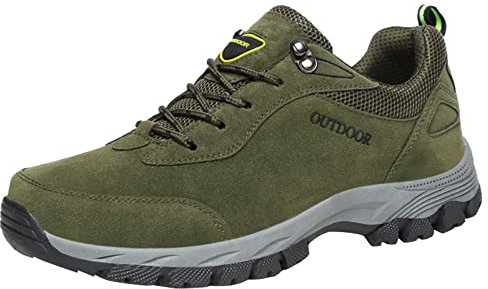 Stivali Uomo Pelle Scarpe da Camminata Uomo Senza Lacci Scarpe Uomo Lavoro Scarpe da Ginnastica estive Uomo Verde-b 8.99
