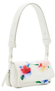 Desigual Women's LIQUIDFLOWER TR Accessories PU Across Body Bag, White
