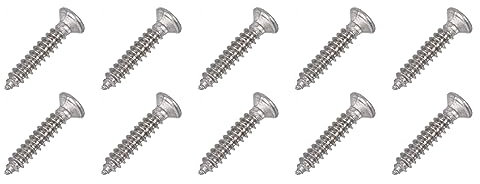 QUARKZMAN M1.4 x 8mm Senkkopfschrauben x 100 Stück Flachkopf Kreuzschlitz Selbstschneidende Bolzenbefestigung für Hausbau Maschinenwerkzeug, [Silber]