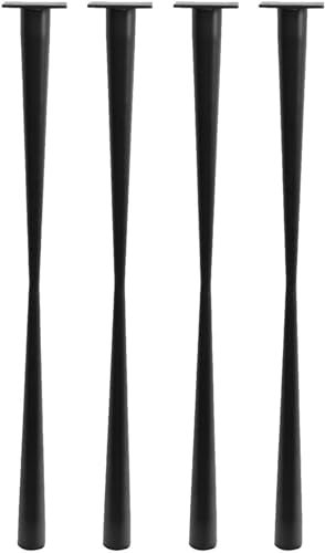 LYF 71,1 cm schwarze quadratische Metall-Tischbeine, robuste Couchtischbeine, Mitte des Jahrhunderts, moderne Metallbeine, Schreibtischbeine, Möbelbeine für Heimwerker