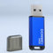 64GB USB 2.0 Flash Drive - High-Speed Thumb Drive with Secure Storage, Portable Pen Drive in Blue, Compatible with PC/Laptop/TV (MBR/ExFAT Format)