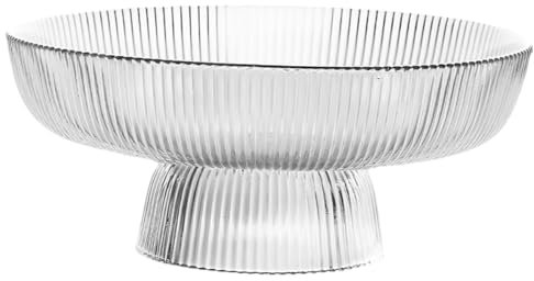 BESTonZON Grand Bol à Fruits En Verre Tour De Desserte Assiettes De Fruits En Verre Bol Décoratif Sur Pieds Bol De Service En Verre Bol Apéritif De Bébé Un Verre Cristal Bol à Collation