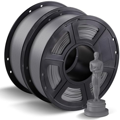 ANYCUBIC PLA+ Filament 1.75mm Grau, PLA Plus 3D Drucker Filament 2kg, Maßgenauigkeit +/-0,02mm, Hohe Zähigkeit und Präzision -3D-Druckmaterialien, Intelligentes Drucken