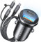 LISEN Zigarettenanzünder USB C Auto Ladegerät 54W PD&QC3.0 KFZ Ladegerät USB zigarettenanzünder Adapter 12v USB Adapter Auto Ladegerät mit USB C auf C/Lightning für Samsung S24 iPad iPhone 16 Pro 15