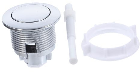 Veemoon Toilettenwassertankknopf Galvanisiert Handpresstyp Wassersparend Mit Glatter Oberfläche Einfacher Austausch Für Standardtoilettentanks