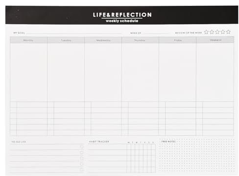 50 Blatt Wochenplaner Block, Tagesplaner, Tagesplaner, Terminplaner 2024 mit To Do Liste, Wochenübersicht, Lernplaner, Weekly Planner ohne Festes Datum (Woche)