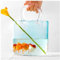 Vase Taschenform Glas, Mit Blasen Vase In Taschenform Desktop Glaskorb Vase, FüR Zuhause, Hochzeit, Schreibtisch Dekor,Style1-Blue