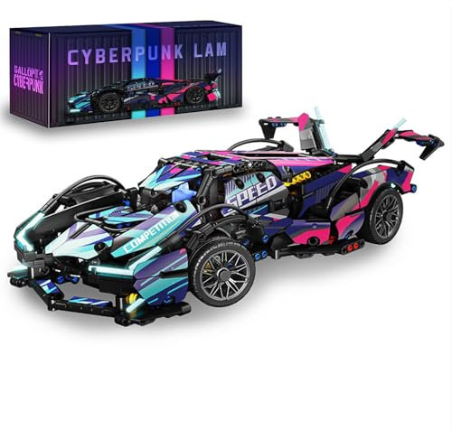 Supersportwagen Bausteine Set, 1149 Teile für V12 Rennwagen Modell Bausteine Bausatz Klemmbausteine, 1:14 Technik Sportwagen Modell Bauset Auto Spielzeug, Geeignet für Erwachsene und Jugendliche