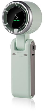 Portable Handheld Turbo Fan Foldable Cooling Fan with 5 Gear Wind, Rechargeable Desk/Neck Fan for Travel Camping Working