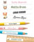 melu kids® Etichette Adesive Personalizzate per Scuola (225 pezzi) - Adesivi Personalizzabili per Penne, Matite e Cancelleria, Resistenti all'Acqua - Bianco
