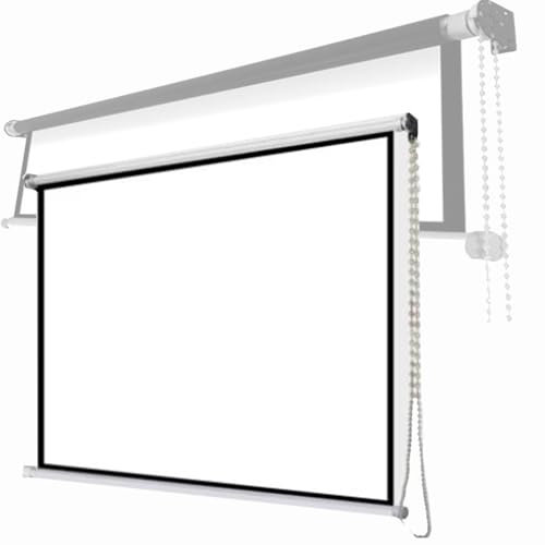 ZYXQQJ 40 50 60 Projector Screen Manual Pull Down Projector Movie Screen 16:9 Portable Projection Screen For Office Home Movie Theater(4:3,40)