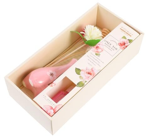 NESTINGHO 1 Satz Aromatherapie-Set dekorativer Diffusor Öldiffusorvase Duftdiffusorstäbchen bescherung Weihnachten weinachts einmachgläser Bürodiffusor Keramik Rosa