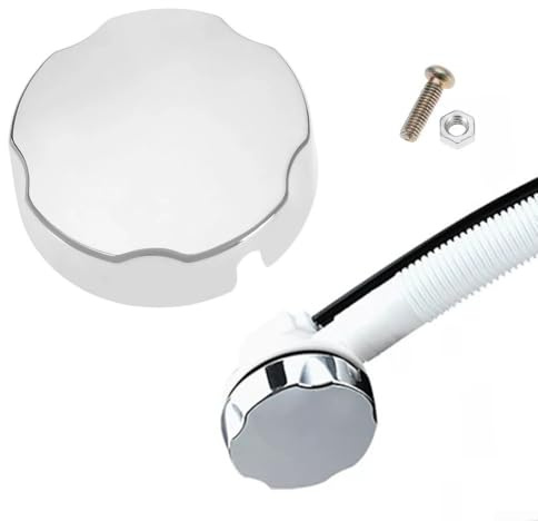 ReachMall Badewannen-Einstellknopf, Badewannenablauf-Überlauf-Abdeckknopf, Badewannenablauf-Drehknopf, runder Badewannenknauf, Badewannenablauf-Zubehör