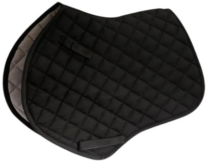 MagiDeal Sattelunterlage für Pferde, Shock Pad Protector, bequemes, weiches Zubehör, Reiten, rutschfest, tragbares Dressurpad, Reitpad, Schwarz