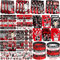 Ywediim Rock and Roll Party Dekorationen ,inklusive Geschenktüten, Aufkleber, Abzeichen, Slap Armbänder, Silikon Armbänder, DIY-Aufkleber, für Rockmusik Themenparty Zubehör