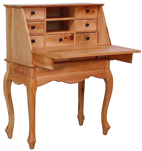 LLEZKBR Furniture Select Sekretär-Schreibtisch, 78 x 42 x 103 cm, massives Mahagoniholz