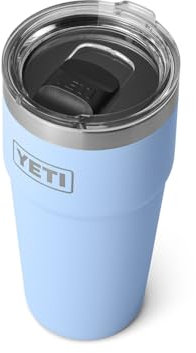 YETI Rambler 20 oz Stackable Tumbler, Stainless Steel, Vacuum Insulated with MagSlider Lid, Big Sky Blue