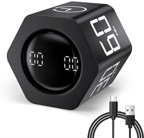 Milgeo - Temporizador con sensor de gravedad, cubo de herramientas de gestión del tiempo con tecnología Pomodoro para el trabajo, oficina, tareas de estudio, niños, cocina, deportes para contar el