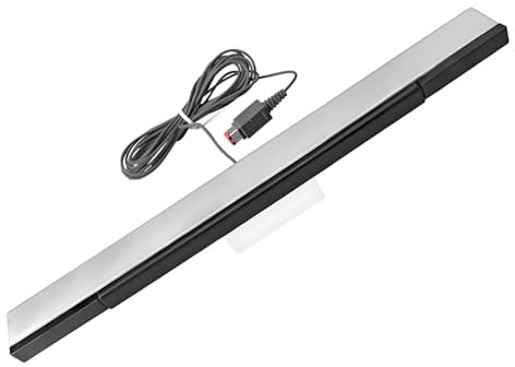 Replacement Sensor Bar Compatible with Nintendo Wii & Wii U Console – IR Motion Ray Sensor Accessories with Clear Stand for Wii Remote (Wii U/Wii Compatible)