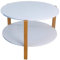POSNORD Runde Couchtisch Weiß, MDF-Platten, Mit Buchenholzbeinen, Zeitloses Design Für Wohnzimmer