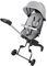 Poussette Canne Compacte, Position Allongée, Poussette Compacte, Inclinable d’une main, Grand panier de rangement (Gris - A)