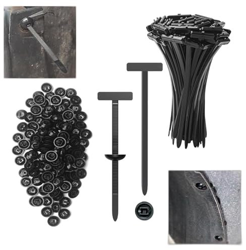 150 fibbie universali in nylon per fascette fermacavi, supporti universali per fascette a pressione, resistenti ai raggi UV, resistenti ai raggi UV, rivetti in plastica per auto, clip di fissaggio per
