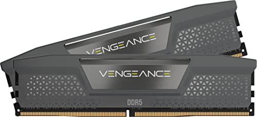 CORSAIR VENGEANCE DDR5 RAM 64GB (2x32GB) 6000MHz CL30-36-36-76 1.40V AMD EXPO Intel XMP 3.0 Desktop Computer Memory – Grey (CMK64GX5M2Z6000Z30)