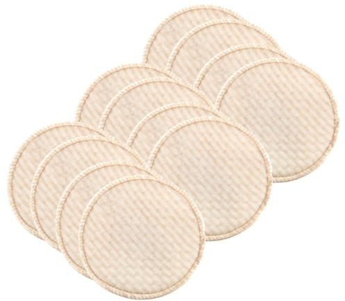 TOBBOMEY 12 Wiederverwendbare Stilleinlagen Zubehör Für Die Zeit Nach Der Geburt Kolostrum-Fütterung Stillkissen Aus Baumwolle Wiederverwendbare Stilleinlagen Für Babys