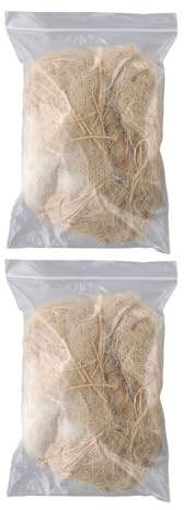 Vibsky 2 Pack 80g Jute Nistmaterial Nest/Fiber Voliere Vögel Kanarienvögel Finken Nest Gefüllt Gras Vogelkäfig Zubehör Dekoration Outdoor Garten Teile