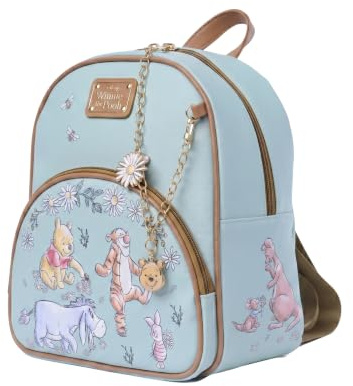 Disney Winnie the Pooh Eeyore Mini Backpack Handbag Shoulder Bag, Blue-green